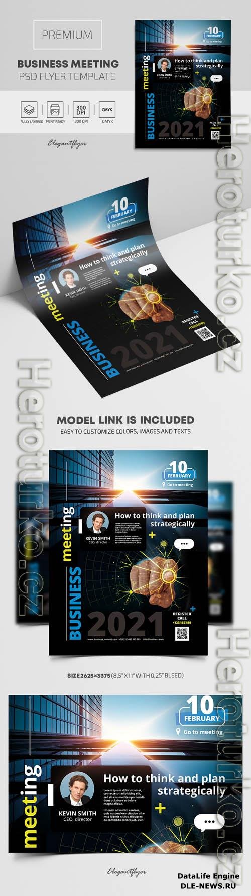 Business Meeting  Premium PSD Flyer Template