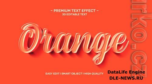Orange 3d text effect template Premium Psd