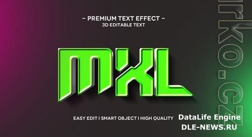 Mxl 3d text effect template Premium Psd