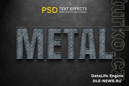 Metal text style effect Premium Psd