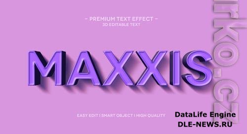 Maxxis 3d text effect template Premium Psd