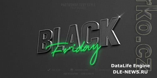 Black friday 3d text style effect template design Premium Psd