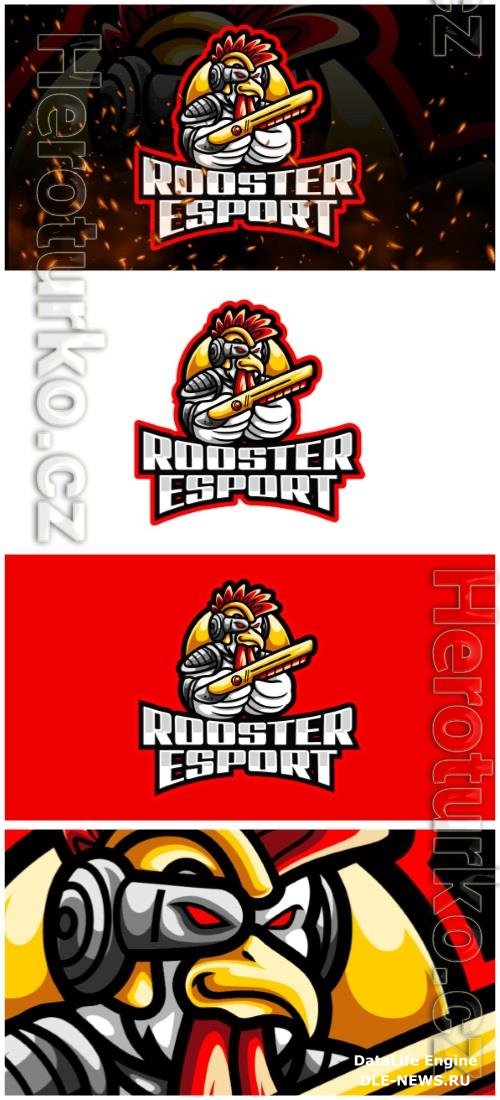 Rooster E-Sport and Sport Logo Template