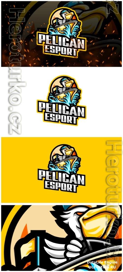 Pelican E-Sport and Sport Logo Template