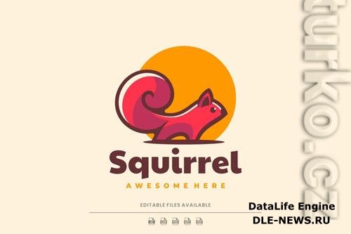 Squirrel Simple Mascot Logo