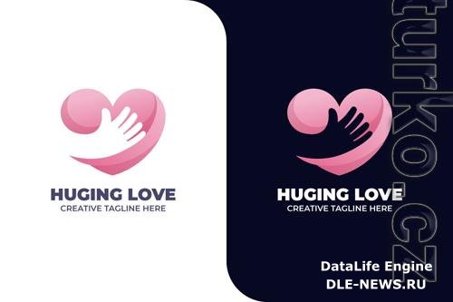 Love Hug Charity Friendship Gradient Logo