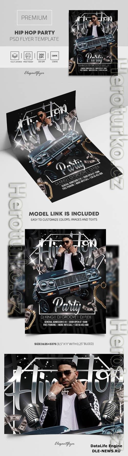 Hip Hop Party Premium PSD Flyer Template