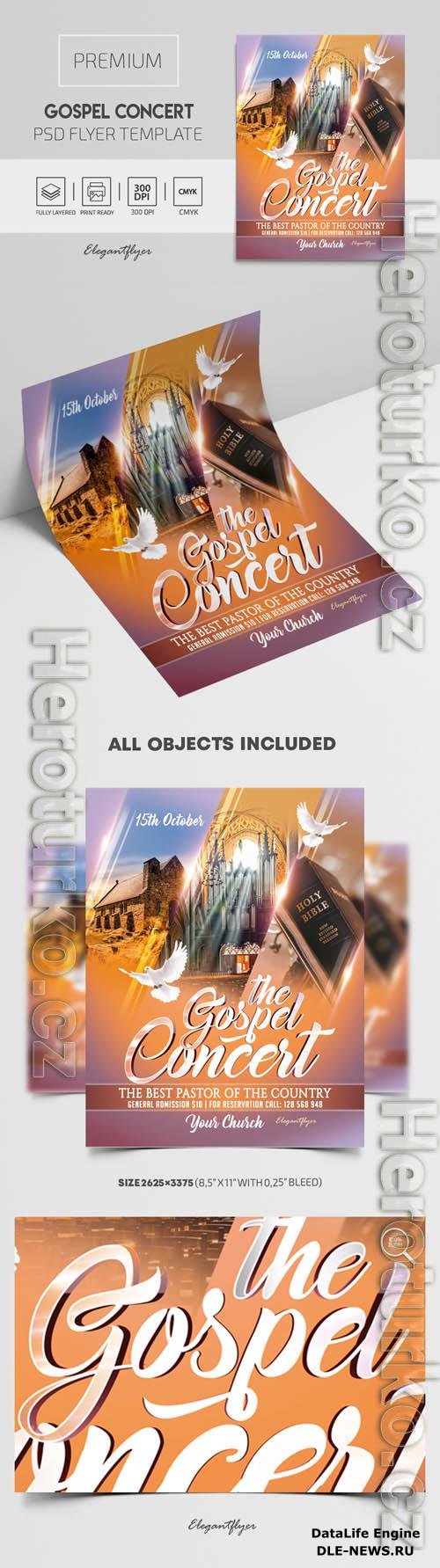 Gospel Concert Premium PSD Flyer Template