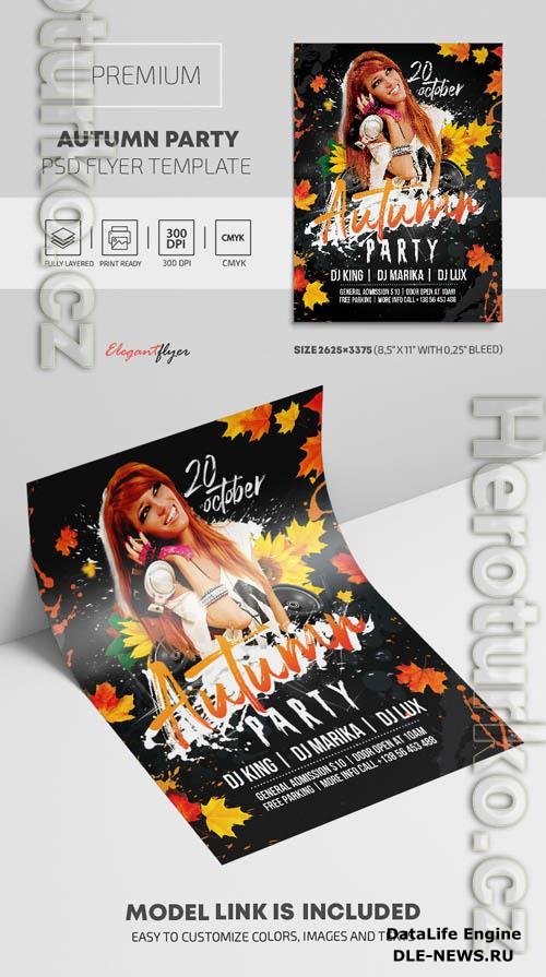 Autumn Party Premium PSD Flyer Template vol 2