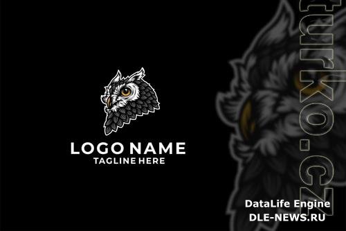 Owl Head Logo Design Vector