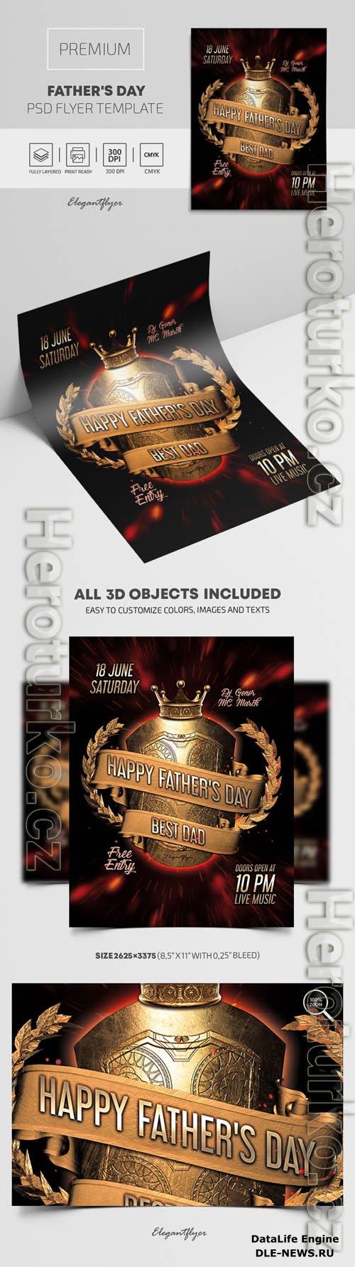 Fathers Day Premium PSD Flyer Template