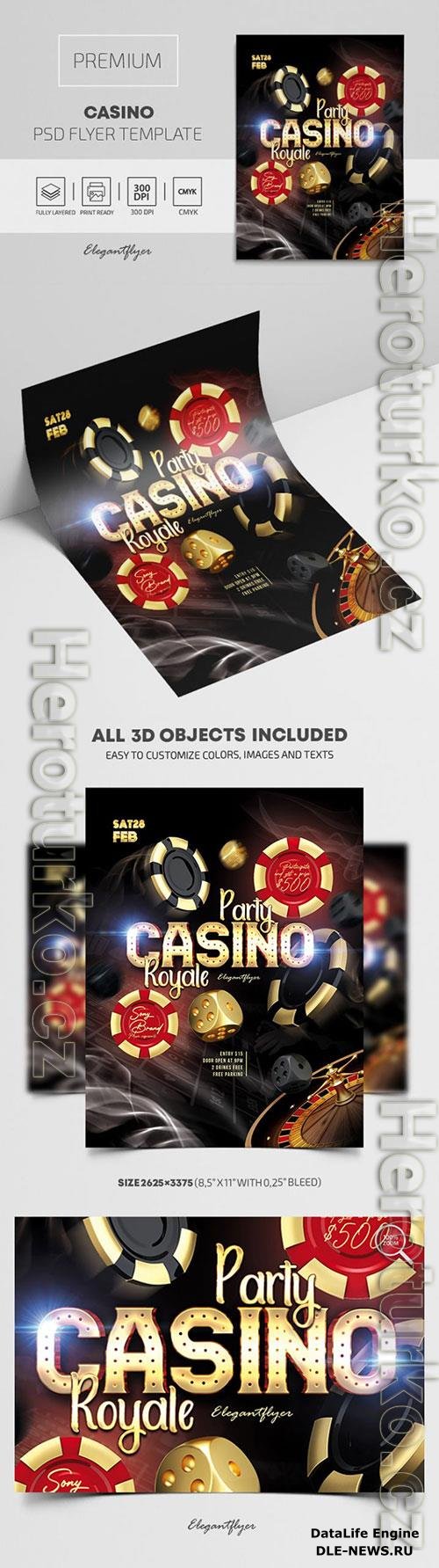 Casino Premium PSD Flyer Template