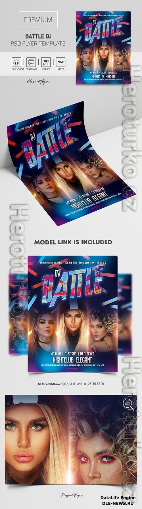 Battle DJ Premium PSD Flyer Template