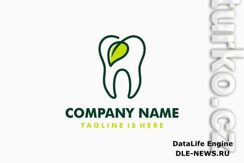 Dental Leaf Logo Template