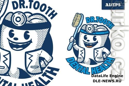 Dr Tooth - Mascot Logo