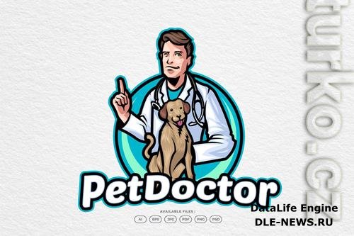 Pet doctor logo design template