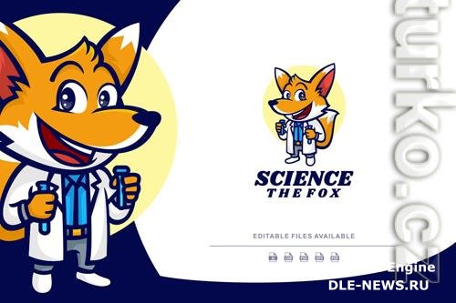 Fox Cartoon Character Logo design template
