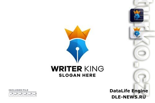 Pen king gradient logo template design
