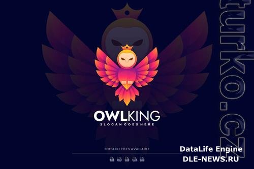 Owl King Gradient Colorful Logo