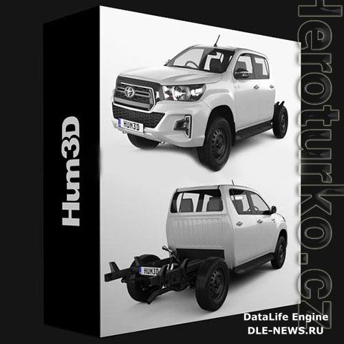 HUM3D  TOYOTA HILUX DOUBLE CAB CHASSIS SR 2019 3D MODEL