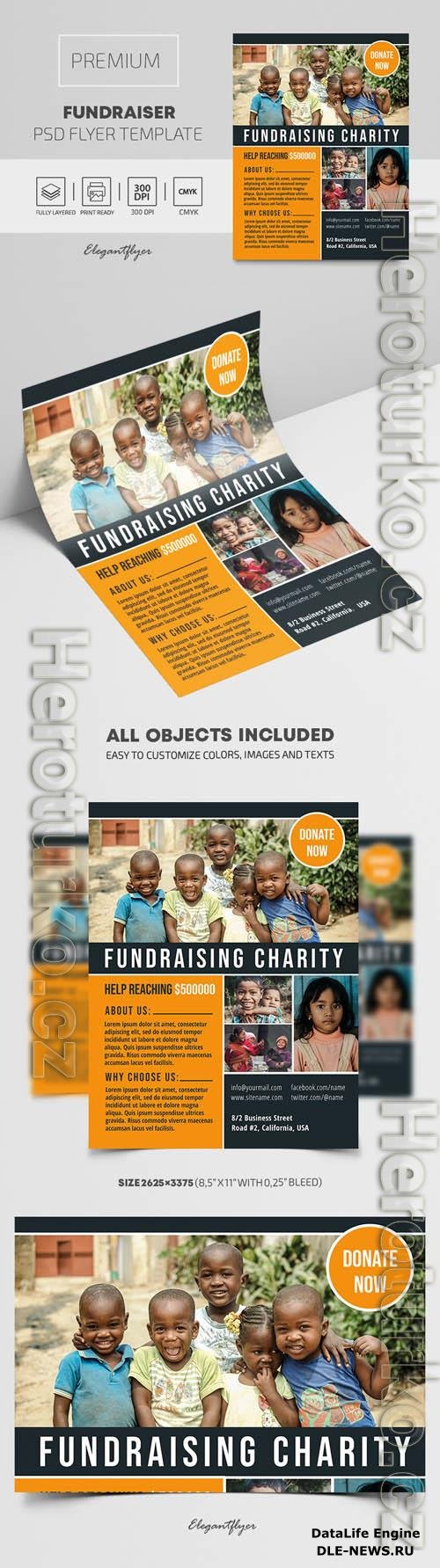 Fundraiser Premium PSD Flyer Template