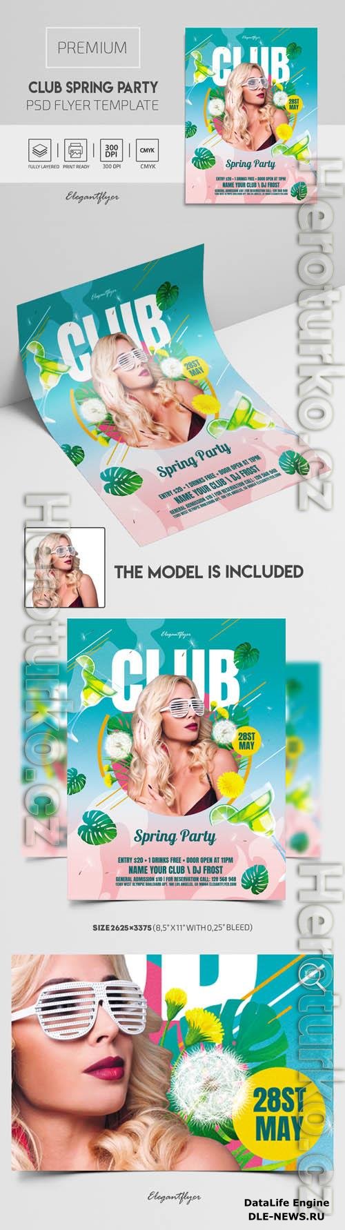 Club Spring Party Flyer PSD Template