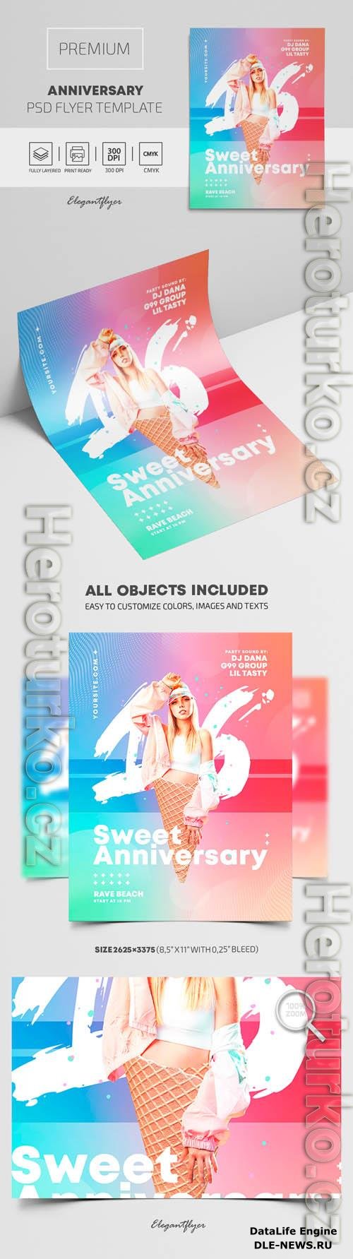 Anniversary Premium PSD Flyer Template