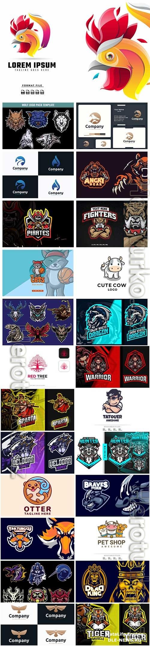 Set mascot logo vector template vol 5