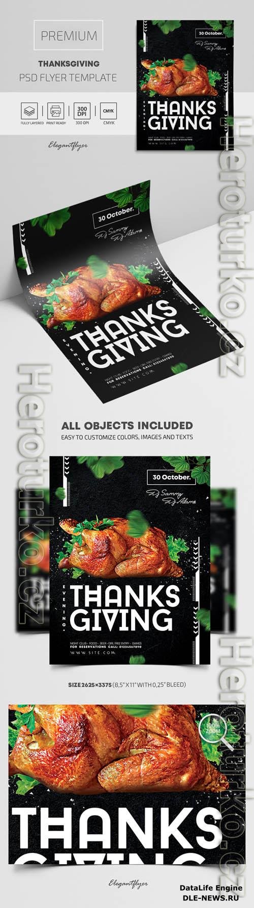 Thanksgiving Premium PSD Flyer Template