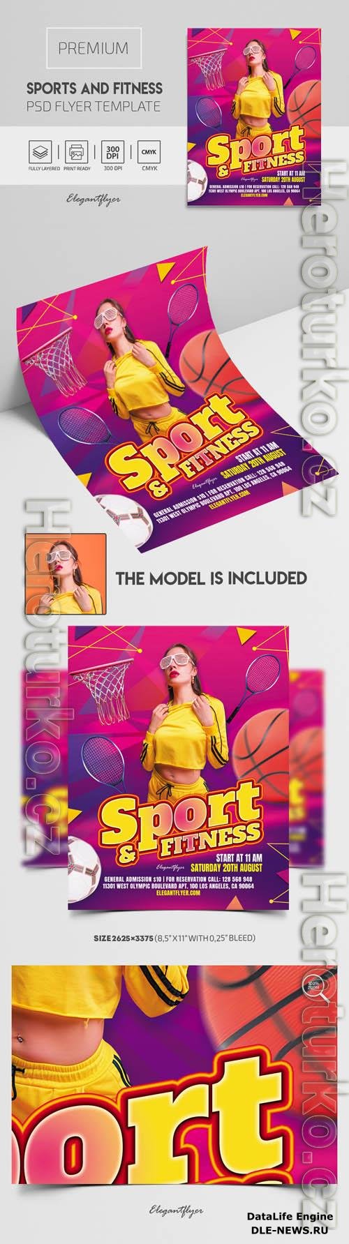 Sports And Fitness  Premium PSD Flyer Template