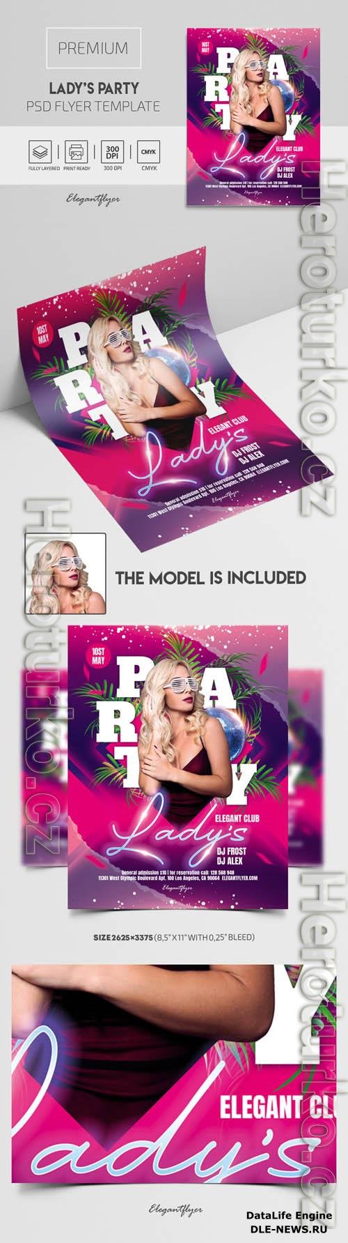 Ladys Party Premium PSD Flyer Template