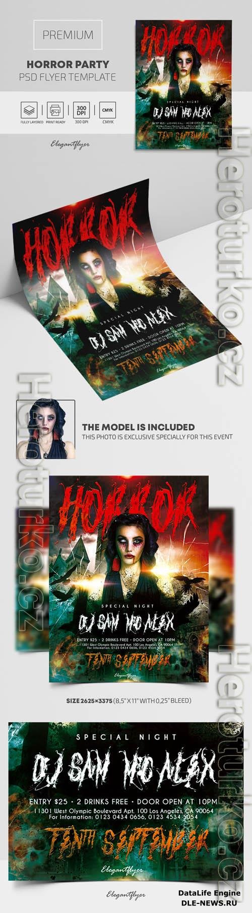 Horror Party Premium PSD Flyer Template