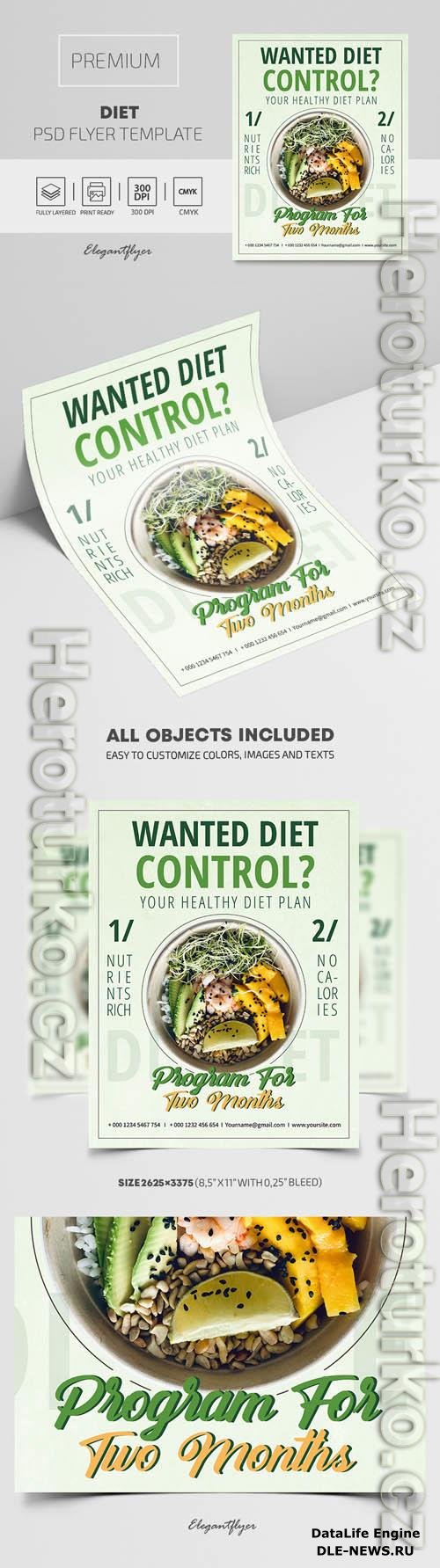 Diet Premium PSD Flyer Template