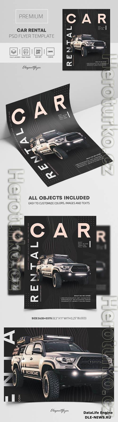 Car Rental Premium PSD Flyer Template