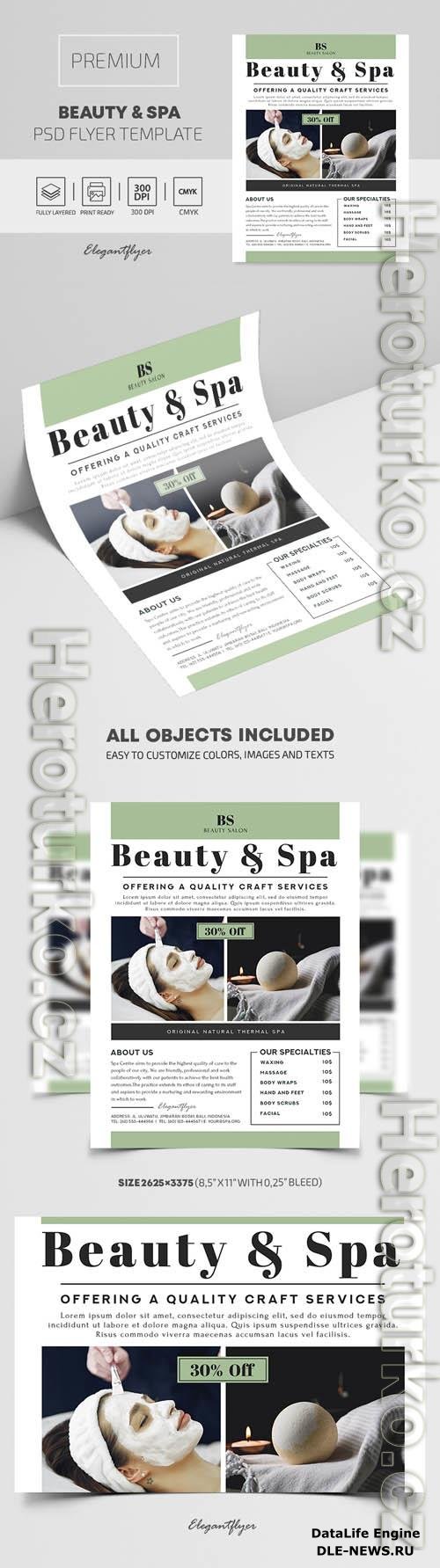 Beauty and Spa Premium PSD Flyer Template