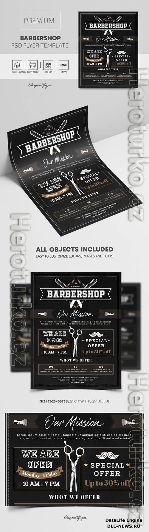 Barbershop Flyer PSD Template