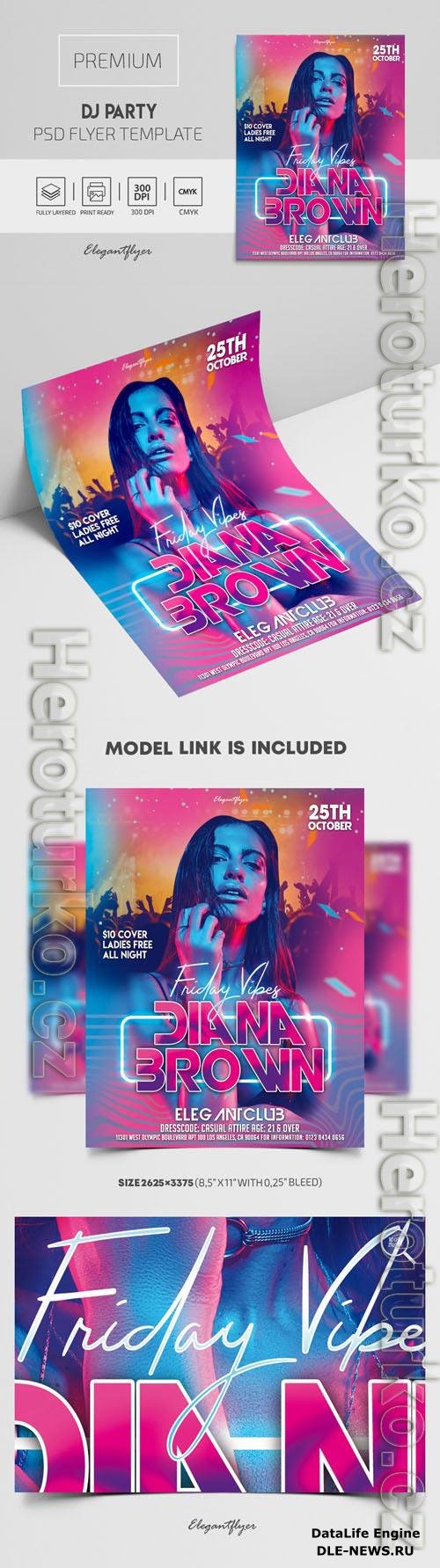 DJ Party Premium PSD Flyer Template