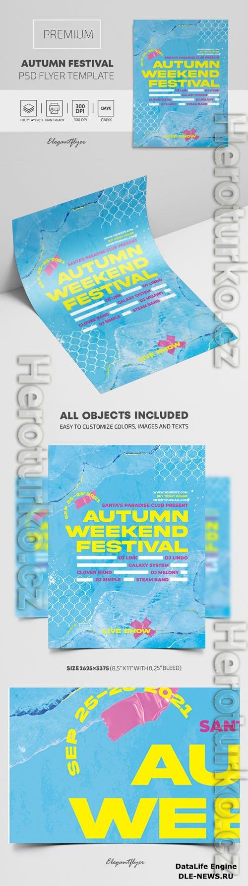 Autumn Festival Premium PSD Flyer Template