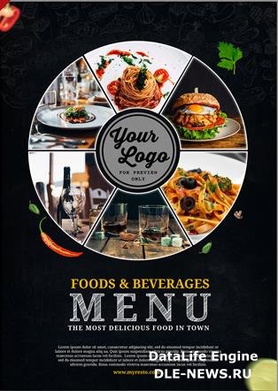 Food vintage menu for restaurant promotion premium psd template