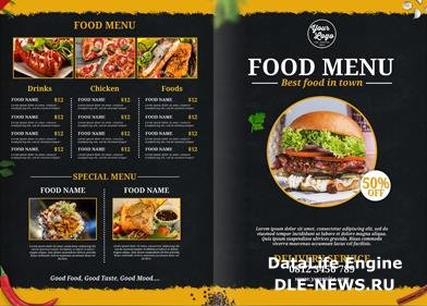 Food menu best for restaurant promotion premium psd template