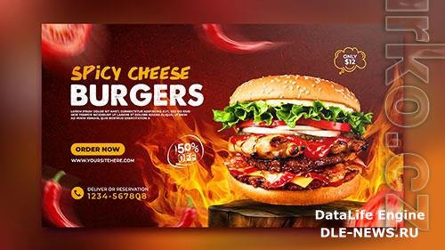 Delicious burger and food menu psd post template