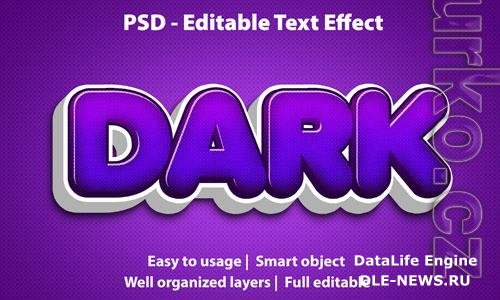Editable text effect dark premium Premium Psd
