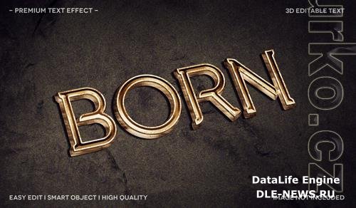 Born 3d text effect template Premium Psd