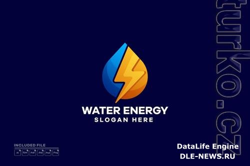 Water Energy Gradient Logo Design