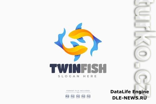 Twin Fish Logo Template