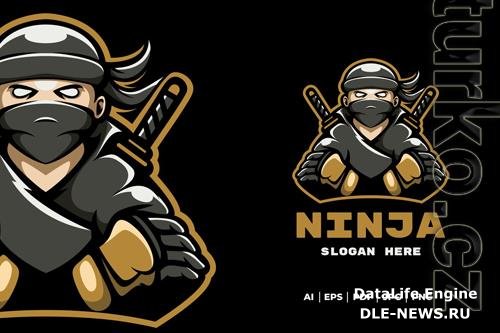 Ninja mascot logo