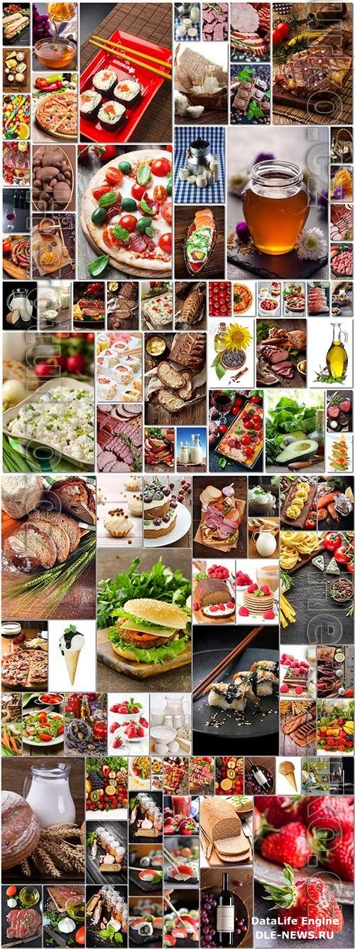 100 Bundle food, meat, vegetables, fruits, fish, stock photo vol 2