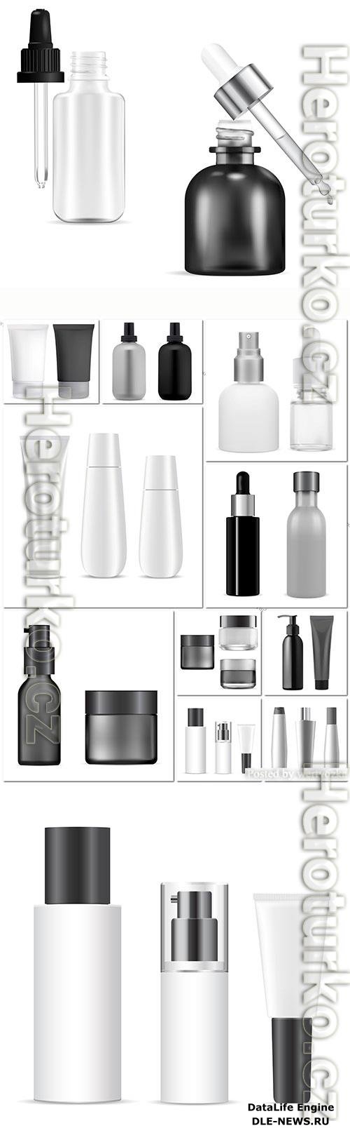 Bottle cosmetic vector package design