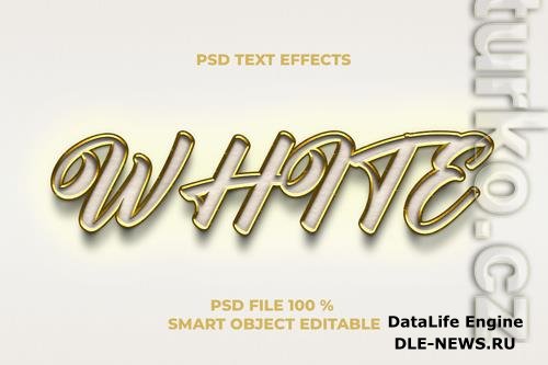 Text effects white template premium psd