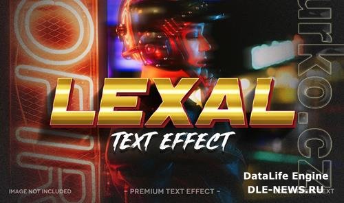 Lexal 3d text effect mockup template premium psd